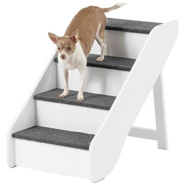 Frisco Deluxe Foldable Wood Carpeted Pet Stairs - Pet Supplies online store