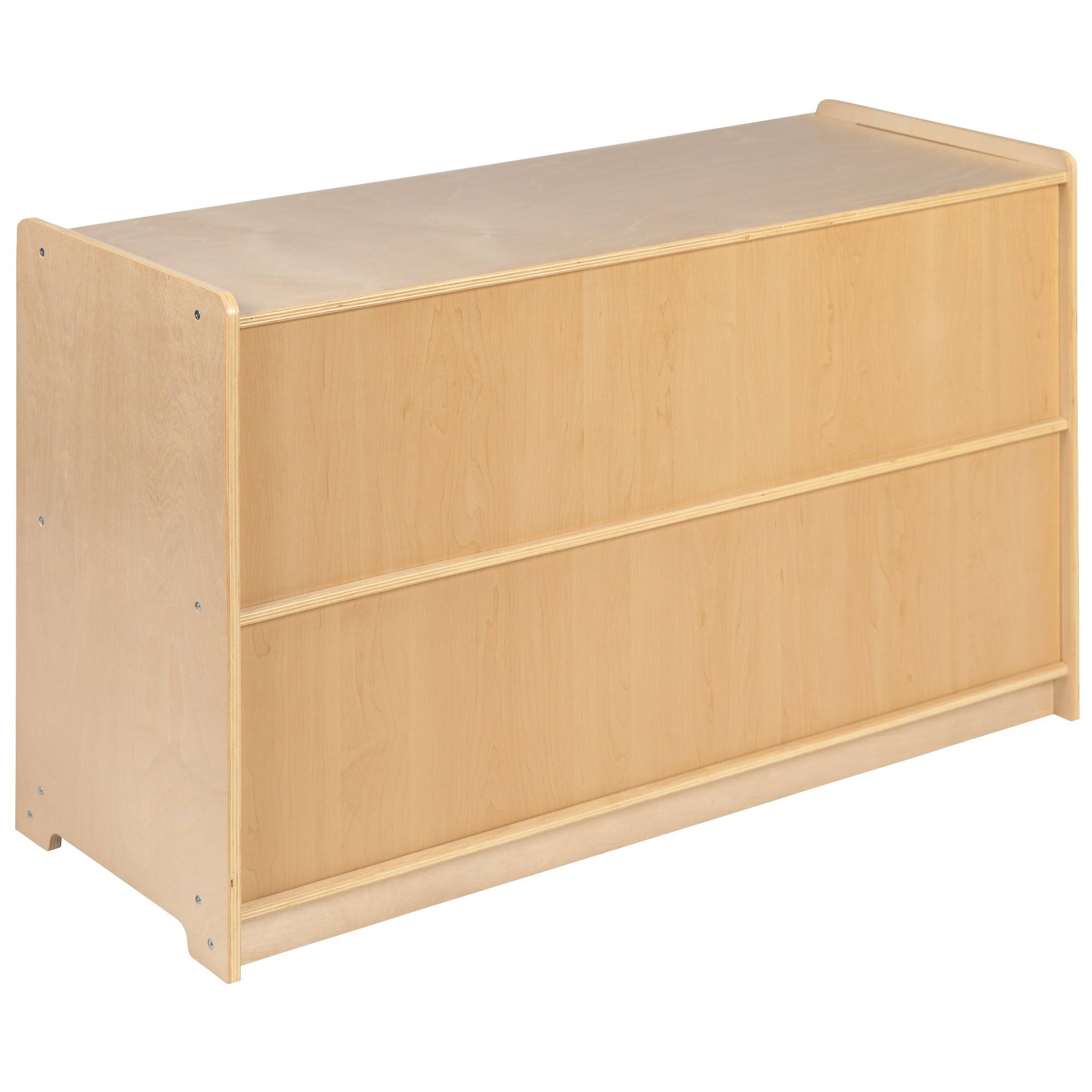 Flash Furniture Wooden 2 Section School Classroom Storage Cabinet for Commercial or Home Use - Safe, Kid Friendly Design - 24x22