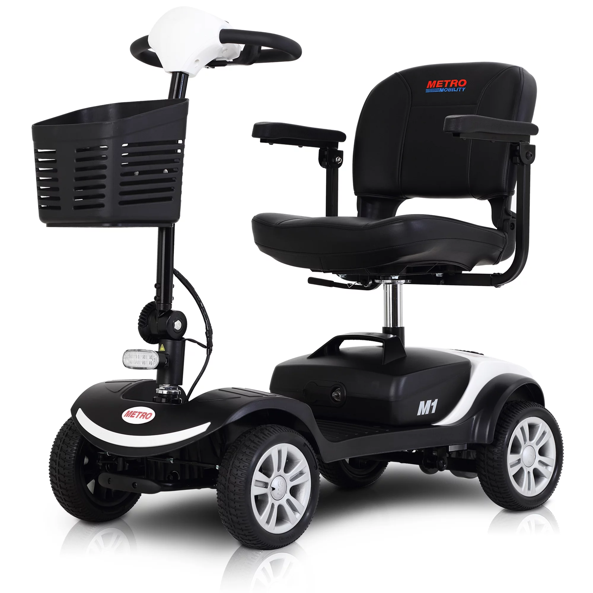 Travel Mobility Scooter, Heavy Duty Electric Scooters with 4 Anti-Tip Wheels, Compact Lightweight Mobility Scooters for Senior Adults Elderly, Foldable Mobility Scooter, Holds 300lbs, Purple
