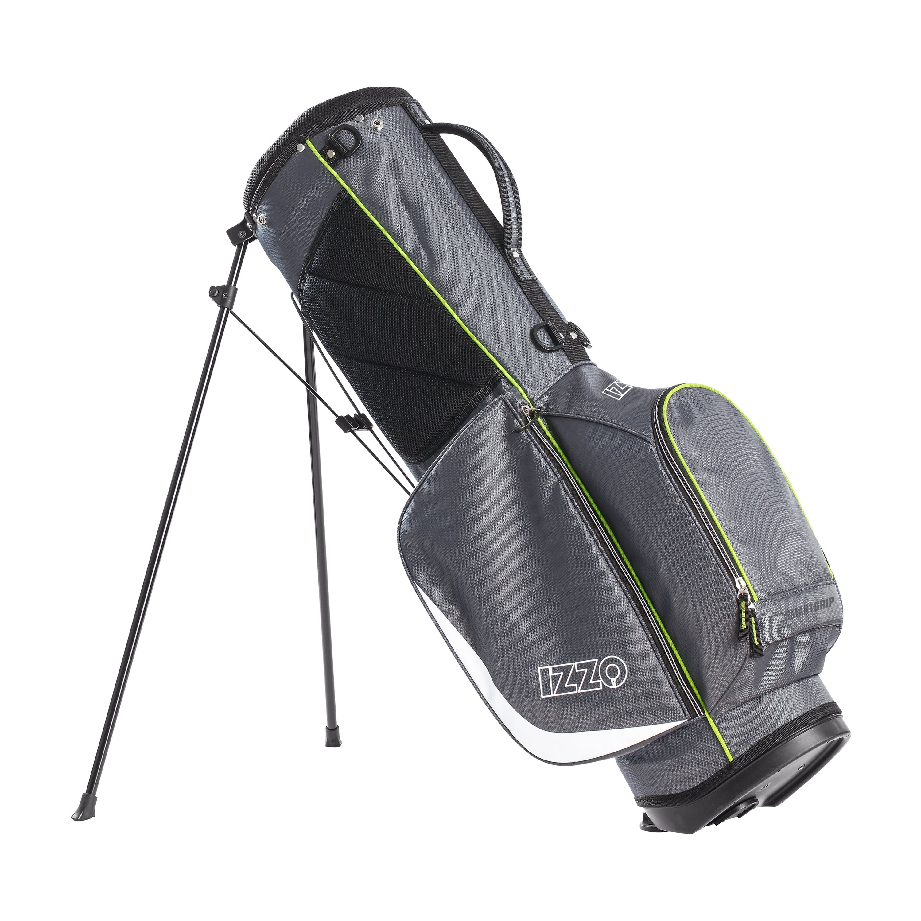 Izzo Golf Ultra-Lite Stand Bag - Grey/Lime