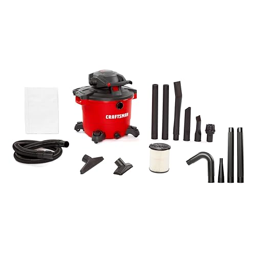 CRAFTSMAN CMXEVBE17606 12 Gallon 6 Peak HP Wet/Dry Vac with Detachable Leaf Blower, Portable Shop Vacuum with Attachments