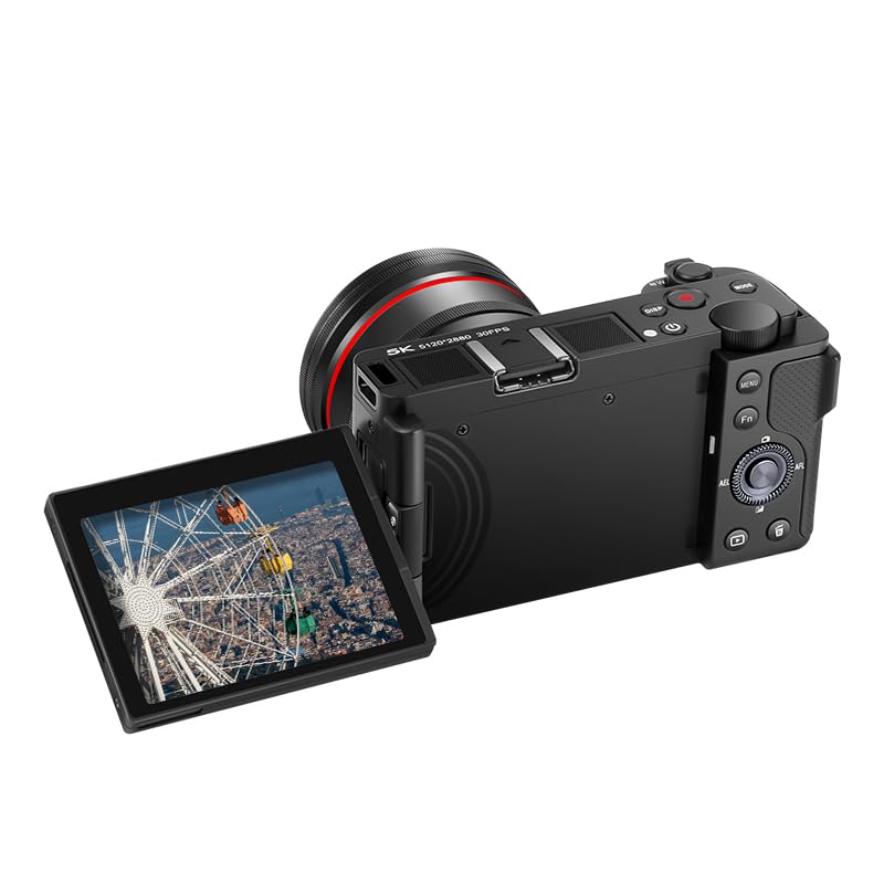 Ordro G730 5K Digital Camera for Photography 64MP Autofocus AF/MF Point and Shoot Camera Vlogging Camera, 12X Optical Zoom 3.2” 270°LCD Flip Screen Compact Camera (Black)