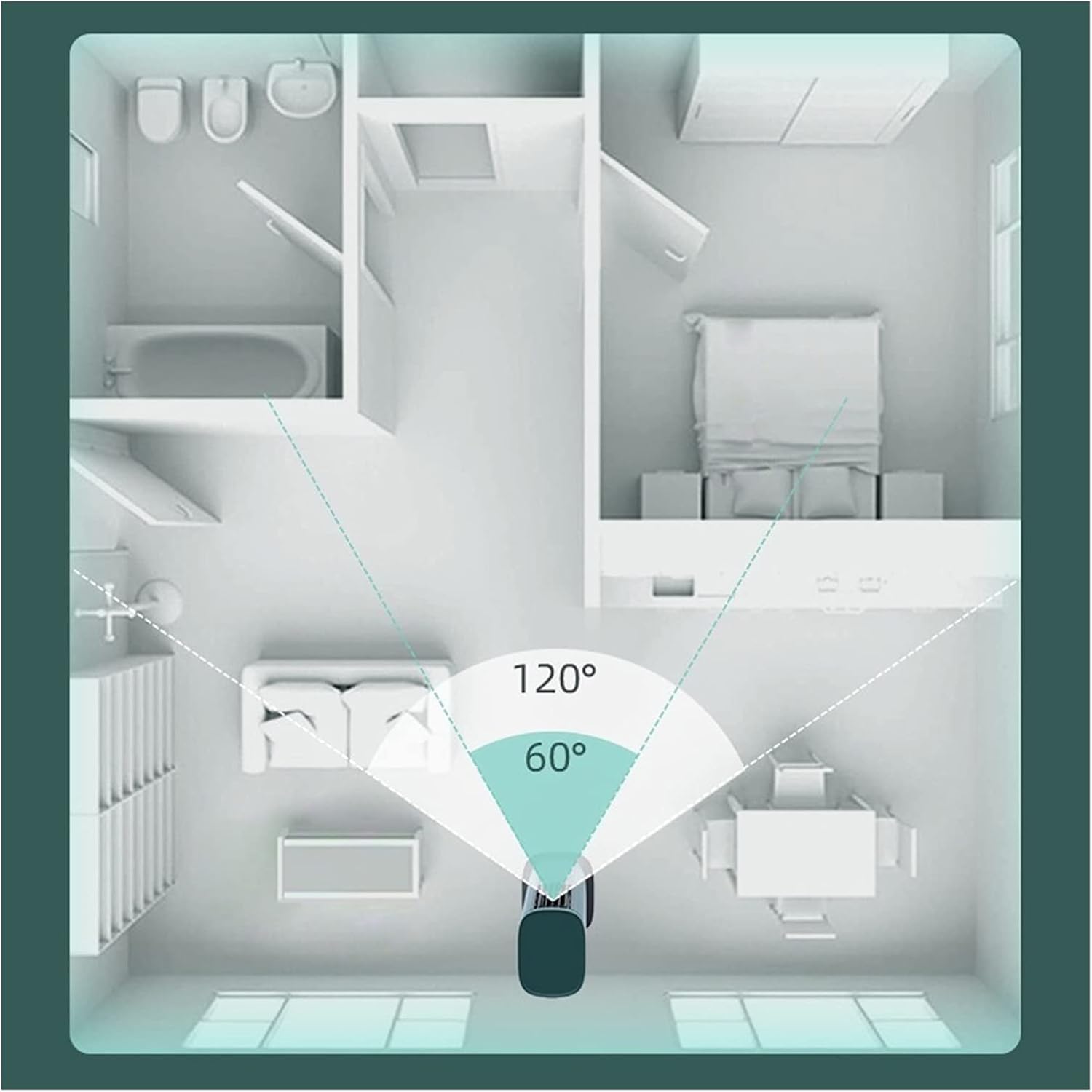 Household Tower Fan, Vertical Silent Cooling Fan, 4 Wind Speeds Suitable for Home and Office Floor Fans