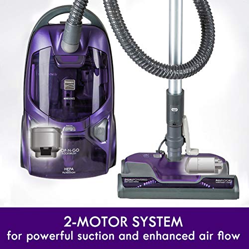 Kenmore Pet Friendly Lightweight Bagged Canister Vacuum Cleaner with Extended Telescoping Wand, HEPA, 2 Motors, Retractable Cord, and 4 Cleaning Tools, Blue