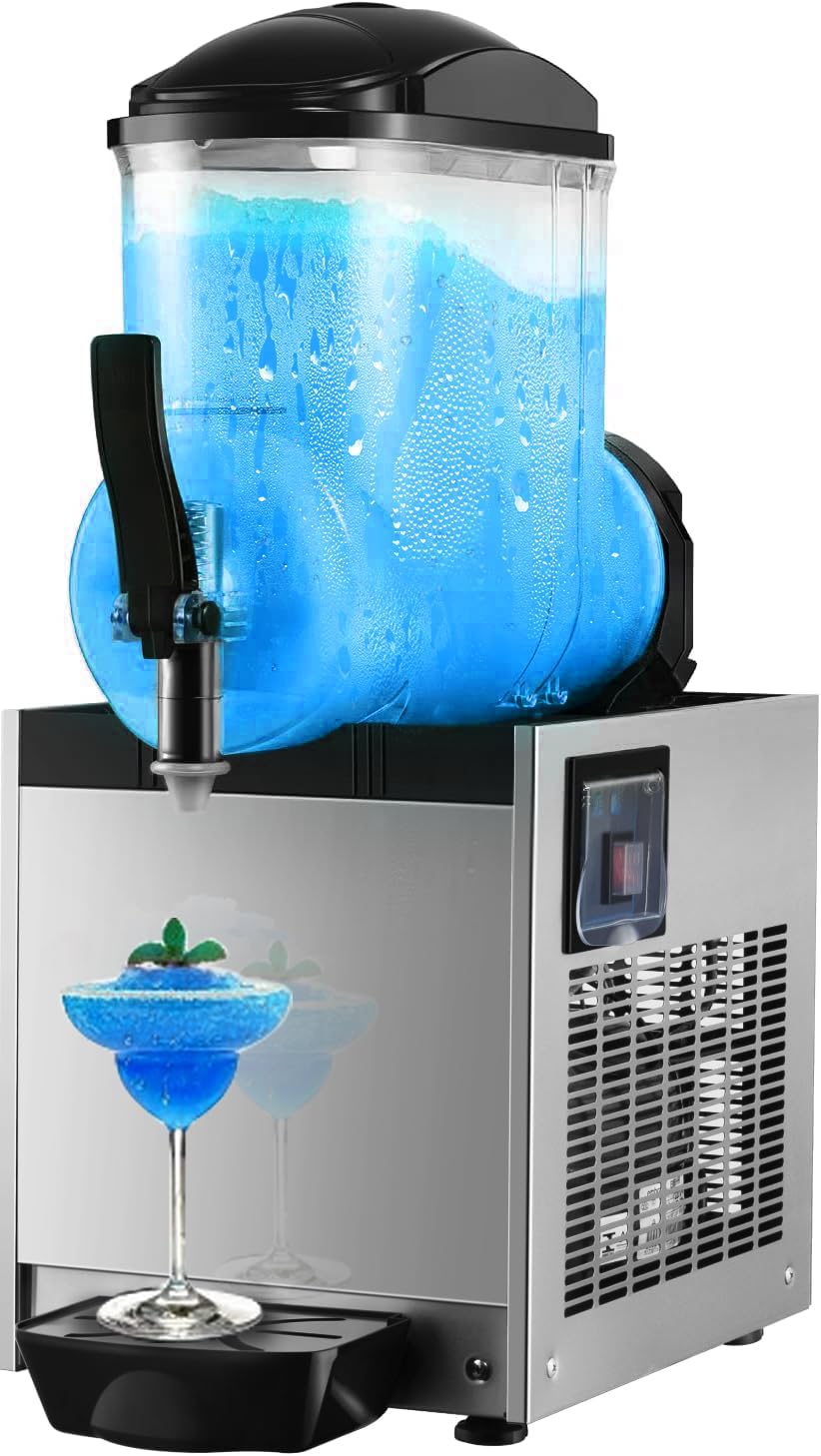 Commercial Slushy Machine for Frozen Drinks,12L 1050W 110V Large Slushie Maker,Margarita Machine,Electric Icey Smoothie Machine for Cocktail Beverage Wine Daiquiri Lemonade etc.