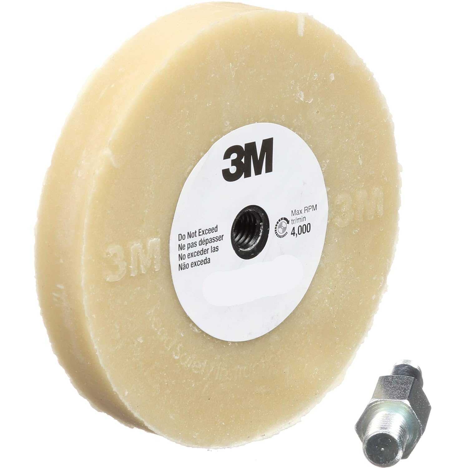 3M Stripe Off Wheel Adhesive Remover Eraser Wheel Removes Decals, Stripes, Vinyl, Tapes and Graphics 4” diameter x 5/8” thick 3/8-16 threaded mandrel 07498 Pack of 1 Pack of 2
