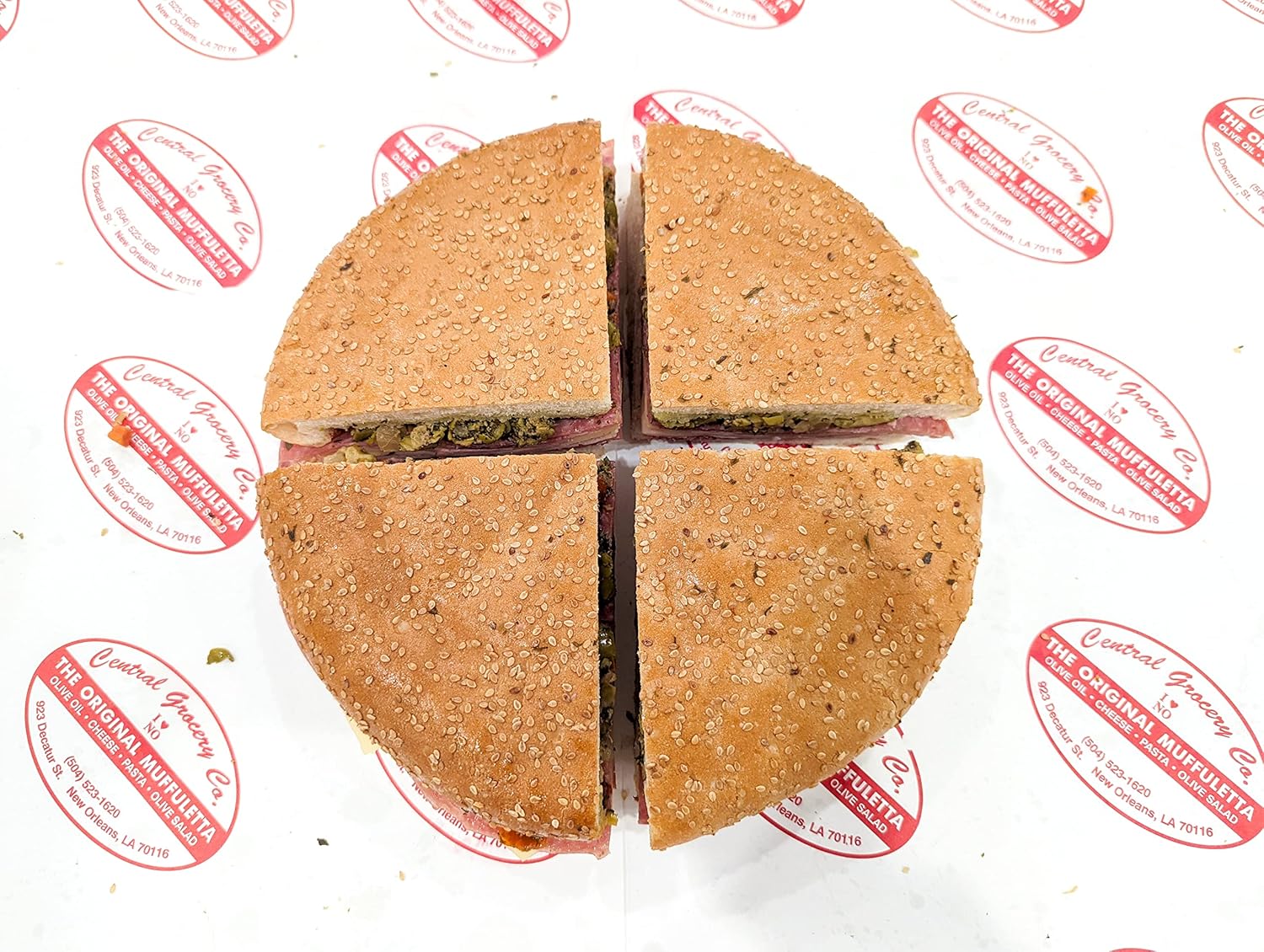 Central Grocery’s Original Muffuletta Sandwich 1 Pack (Serves 2-4) Pack of 2