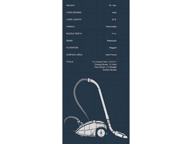Oreck SK30075PC Venture Hardwood and Floor Bagged Canister Vacuum Cleaner