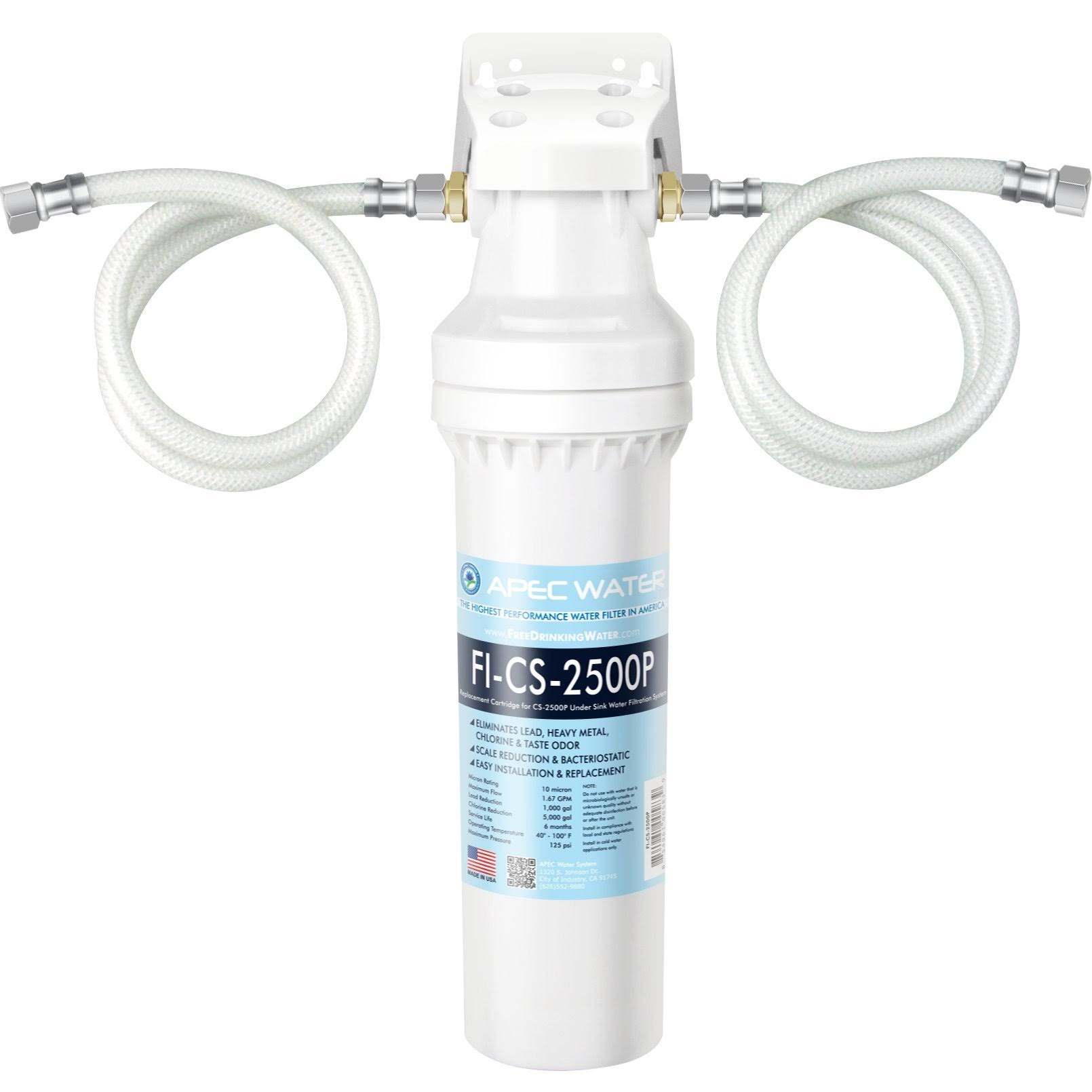 APEC High Capacity Under-Sink Water Filter System with Scale INHIBITOR (CS-2500P)