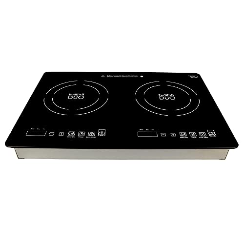 True Induction TI-2B Counter Inset Double Burner Induction Cooktop, 120V, Black