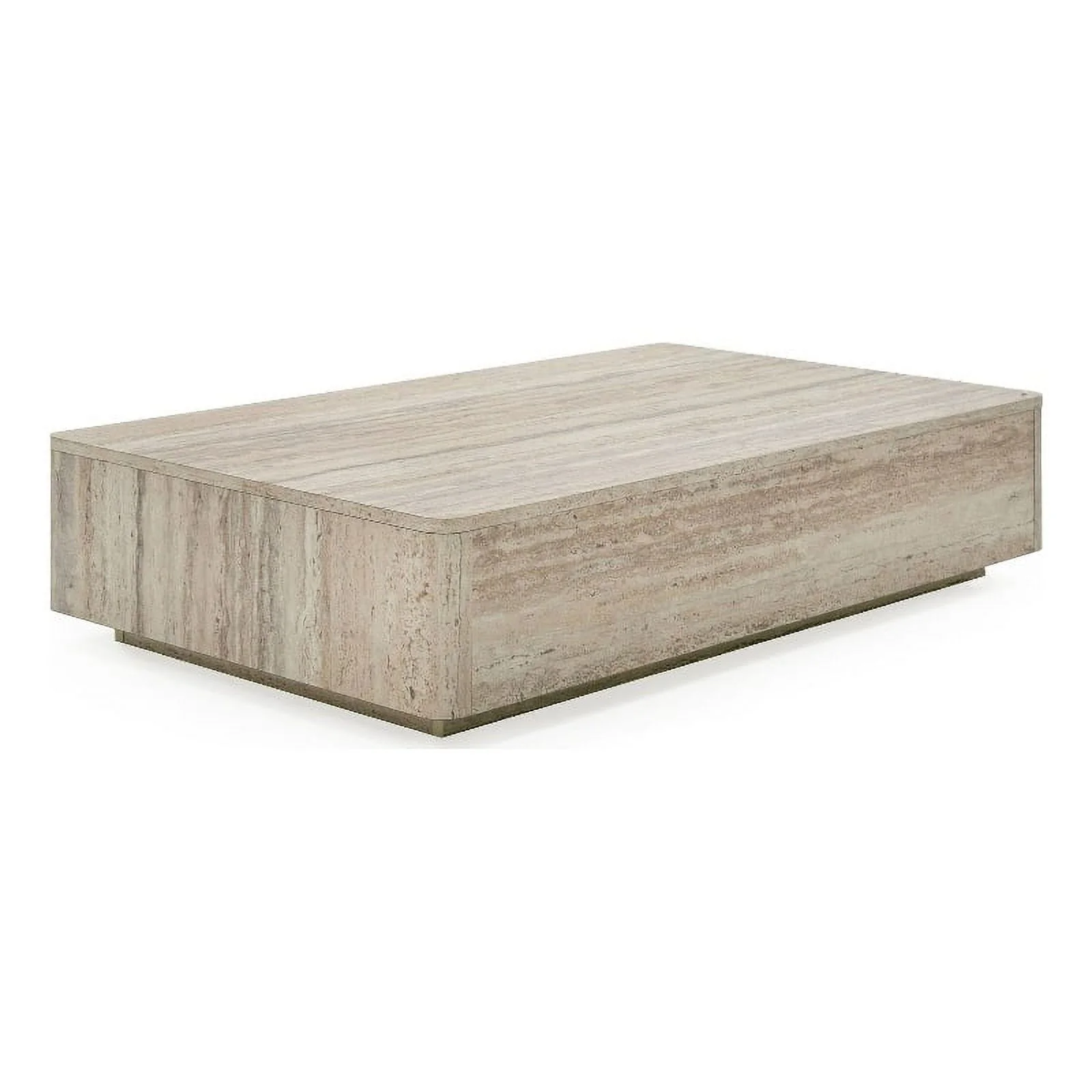Nova Domus Roma - Modern Travertine Rectangular Coffee Table