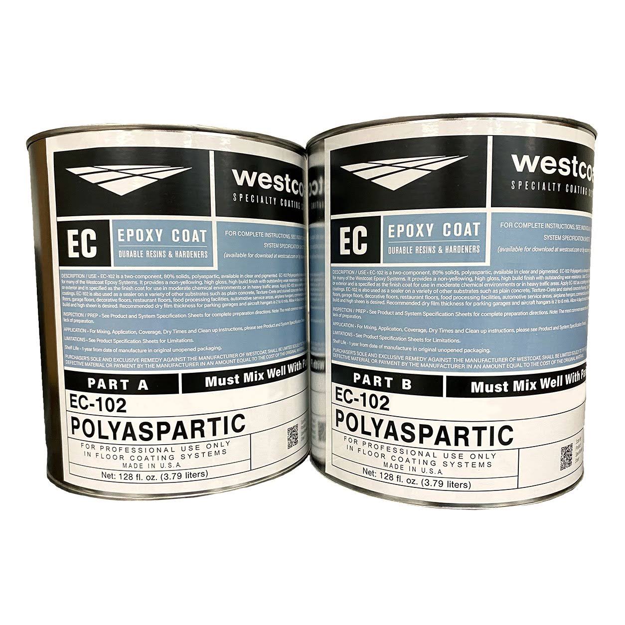 Westcoat EC-102 Pigmented Polyaspartic Topcoat 2-Gallon Safety Yellow