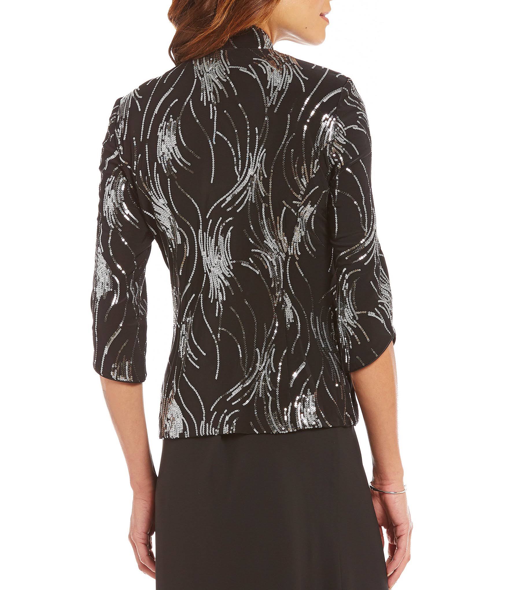 Alex Evenings Sequin Mandarin Collar Twinset