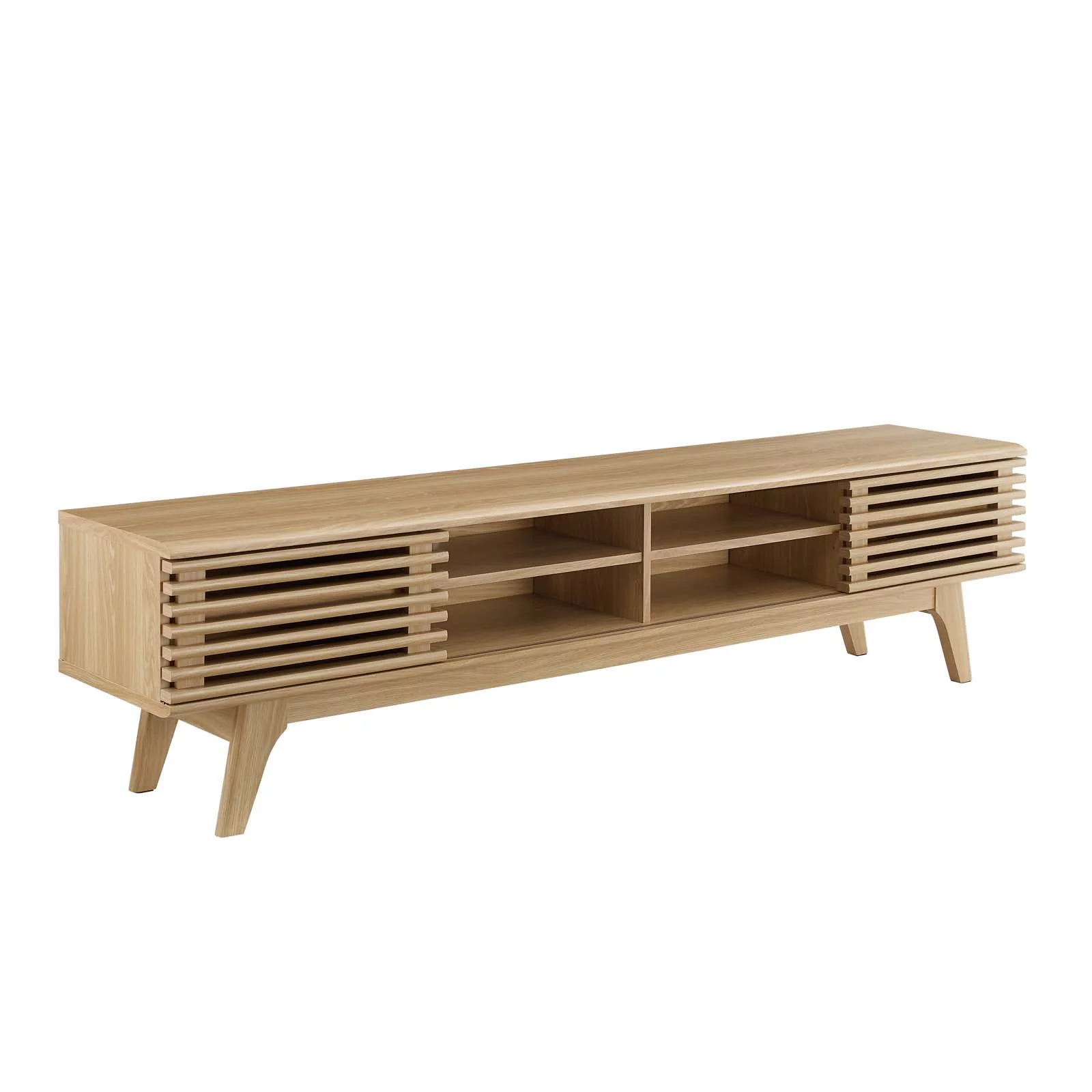 Modway Render 70" Entertainment Center TV Stand in Oak