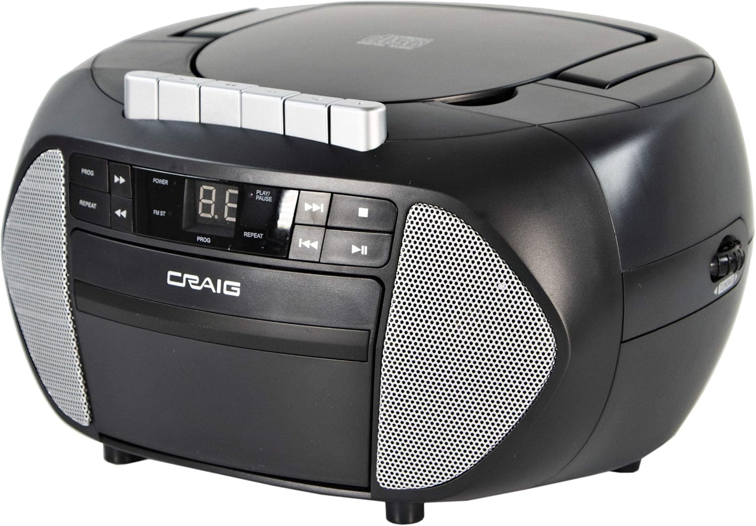 Craig Electronics CD6951-SL CD Boombox with AM/FM Stereo Radio and Cassette Player/Recorder Pack of 2