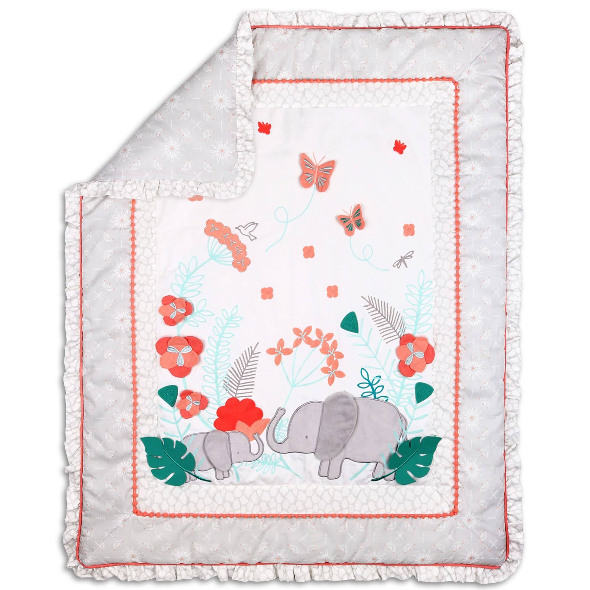 The Peanutshell Safari Love 3 Piece Crib Bedding Set