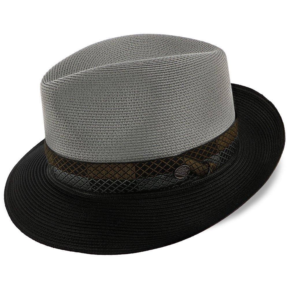 Andover - Stetson Milan Straw Fedora Hat - TSANDV - Ivory/Cognac - 7 1/2
