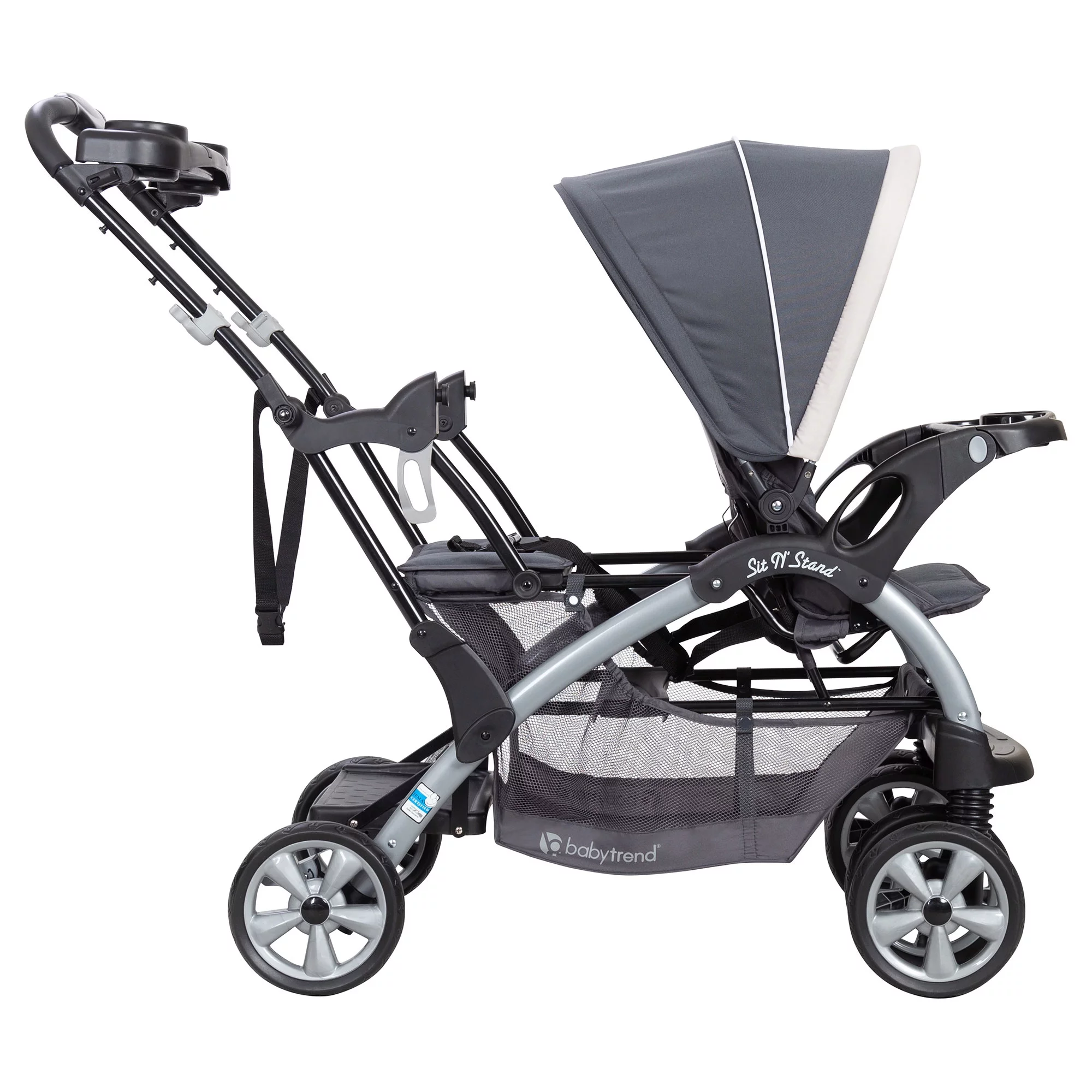 Baby Trend Sit N Stand Travel Double Stroller w/ Single Car Seat, Magnolia