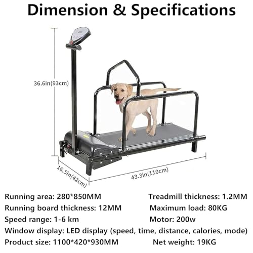 Dog Treadmill Large Dogs, Doggy Treadmill, Dog Treadmill Medium Dogs, Pet Running Machine Small & Medium Dog Exercise, Indoor Treadmill