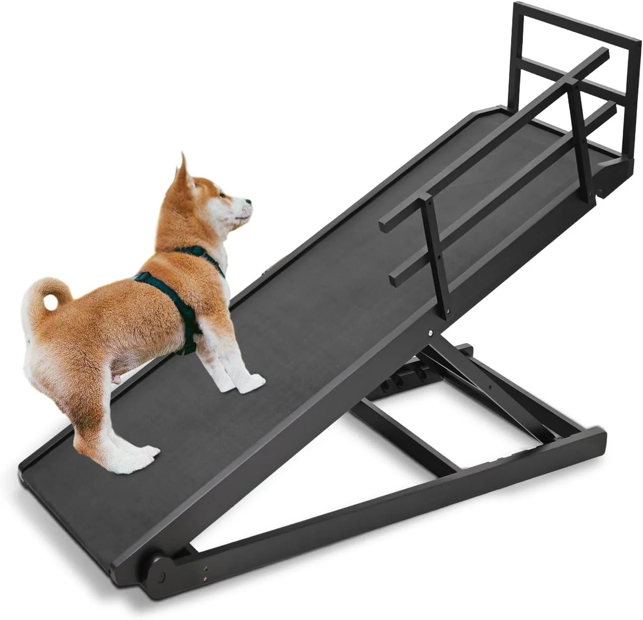 Slsy Dog Ramp with Side Rails, 5 Level Adjustable 15.7'' to 23.6'', Folding Pet Ramp for Middle Bed, Couch,SUV, for Small & Large Old Dogs & Cats,Supports up to 200 lbs, 45.2" Long