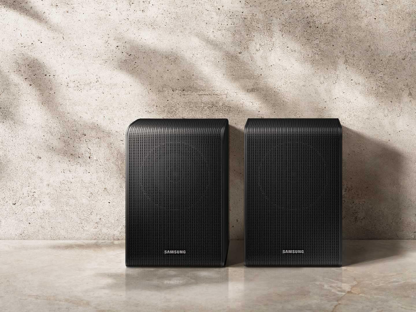 SAMSUNG SWA-9200S Wireless Rear Speaker Kit, Upgrade Soundbar System to True Surround Sound Experience, Latest Model,Black