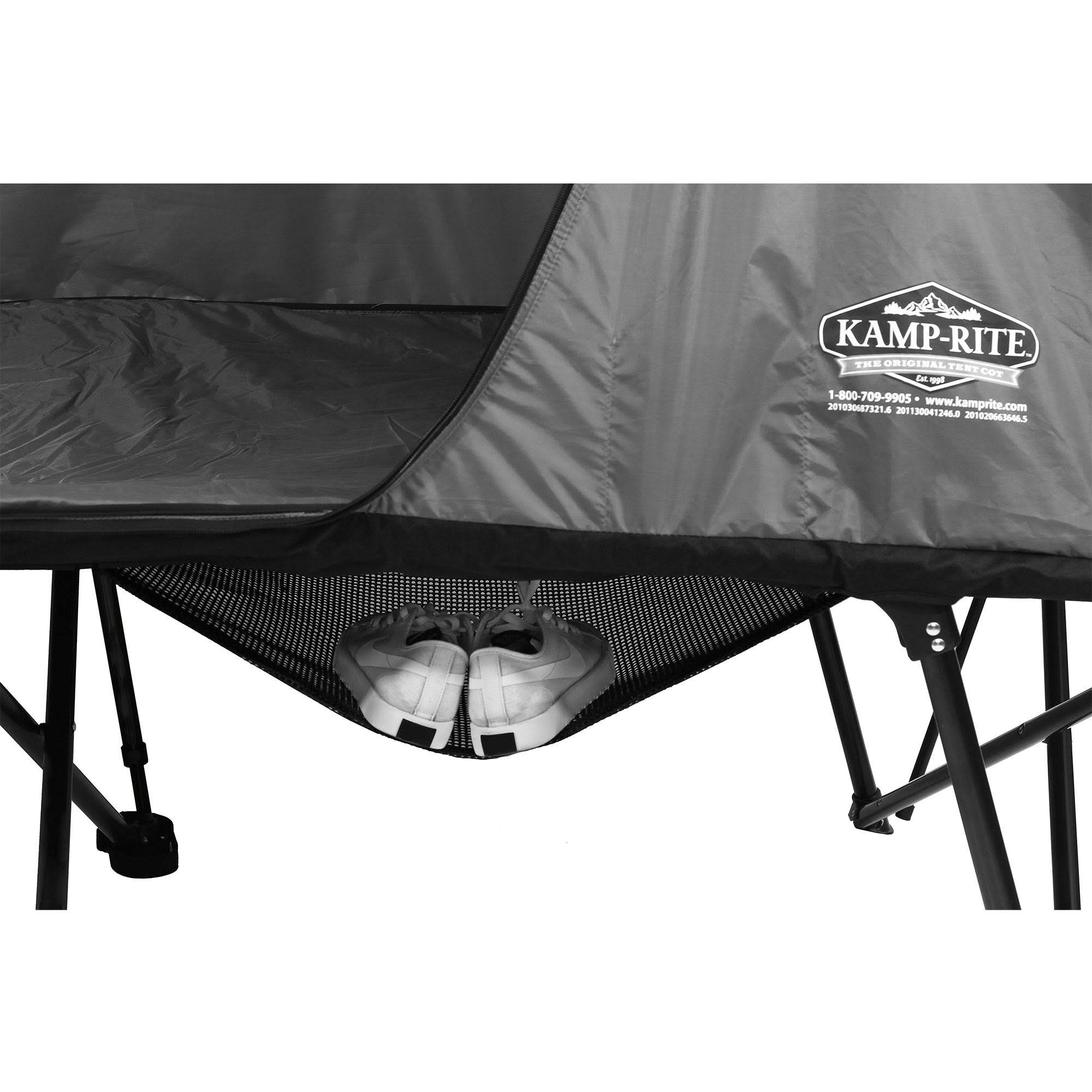 Kamp Rite CtC XL Compact Light Collapsible Backpacking Camping Tent Cot Gray