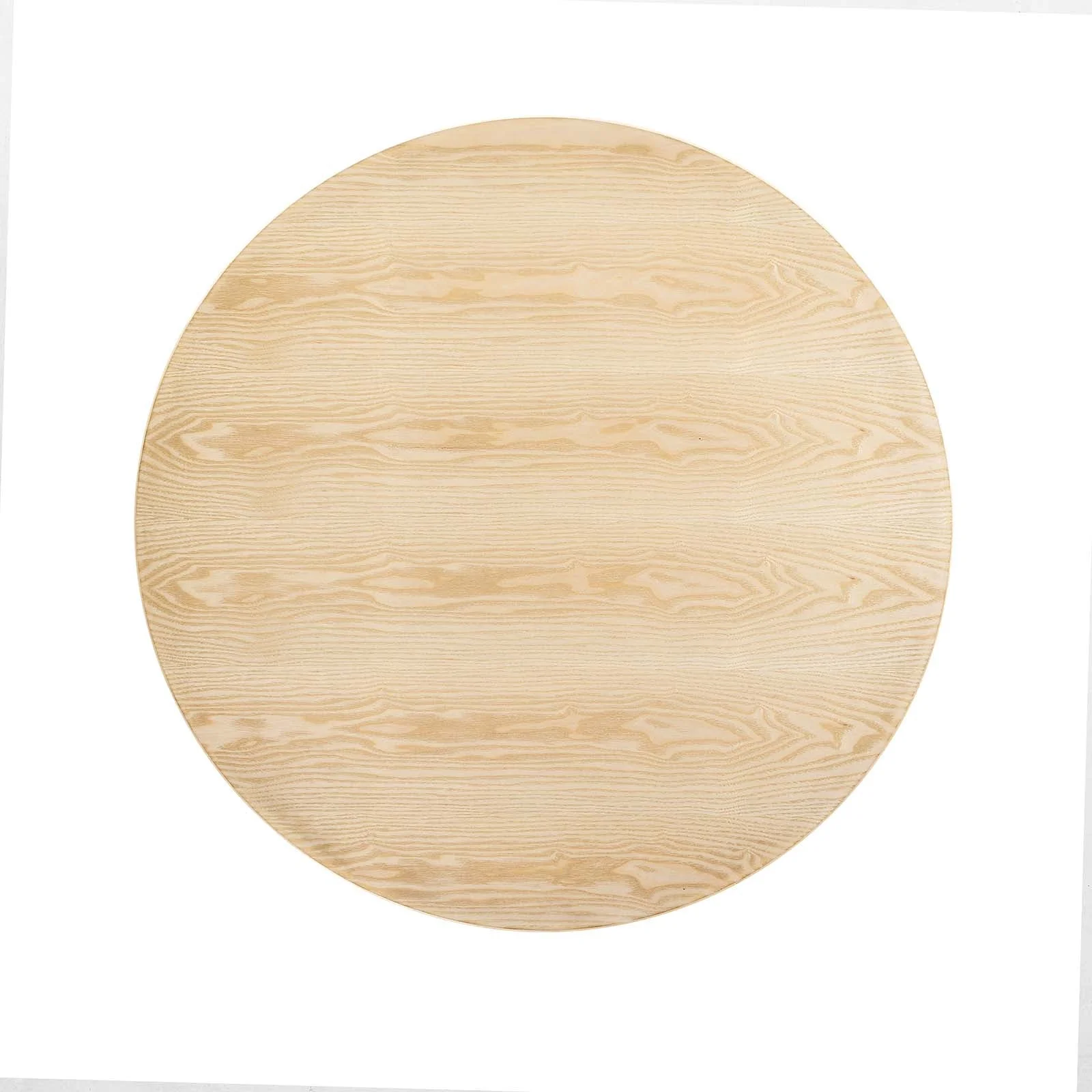 48" Tulip Table, Round Wood Top Dining Table - Light Oak