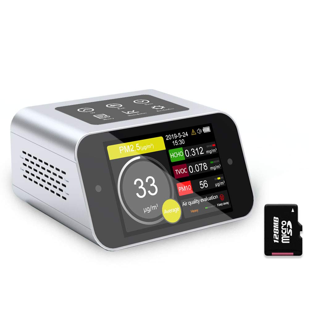 A16 Air Quality Monitor Indoor AQI PM2.5 PM10 Dust Meter PM1 Particle Counter TVOC VOC Detector HCHO Formaldehyde Pollution Tester Home Test kit