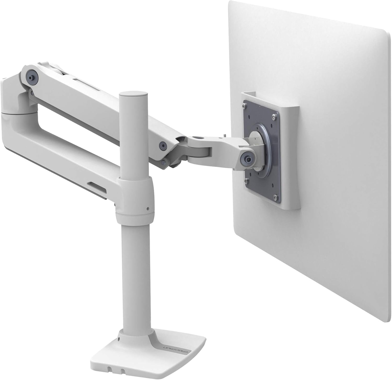 Ergotron – LX Single Monitor Arm, VESA Desk Mount – for Monitors Up to 34 Inches, 7 to 25 lbs – Tall Pole, White