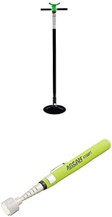 Arcan Underhoist Support Stand, 3/4 Ton Capacity, 12 Inch Diameter Base and ARCAN 16lb Telescoping Magnetic Pickup Tool, Extends 7-3/8" to 30", Stainless Steel