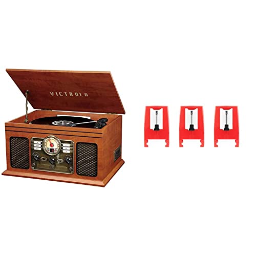 Victrola Nostalgic 6-in-1 Bluetooth Record Player & Multimedia Center with Built-in Speakers
