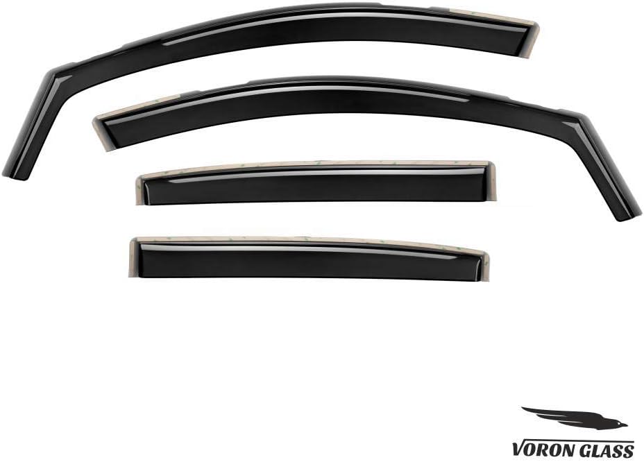 Voron Glass in-Channel Extra Durable Rain Guards for Chevrolet (Chevy) Equinox 2018-2022, Window Deflectors, Vent Window Visors, 4 Pieces - 220126 Pack of 2