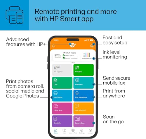 HP ENVY Inspire 7958e Wireless All-in-One Color Inkjet Printer, Print, scan, copy, Duplex printing best-for-home, 3 month Instant Ink trial included (327A7A)