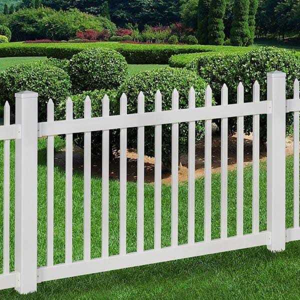 WamBam Fence No-Dig Permanent 4 ft. x 6 ft. Nantucket Vinyl Picket Fence Panel with Post and Anchor Kit - Shop Hardware Tools Online Store