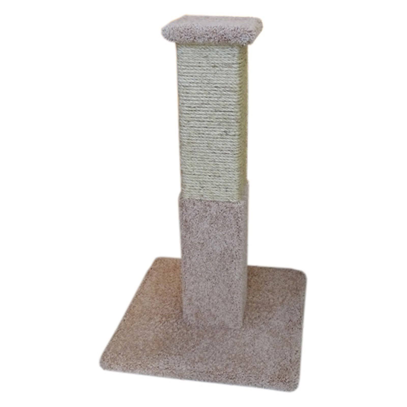 New Cat Condos Premier 33 in. Solid Wood Scratching Post Beige