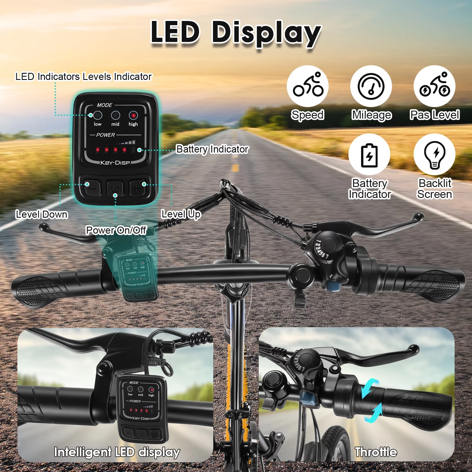 Elifine 500W Folding Electric Bike for Adults, 20" Foldable Ebike with 5 Riding Modes, 48V 7.8Ah Battery, 50 Miles Range Commuter City Electric Bicycle