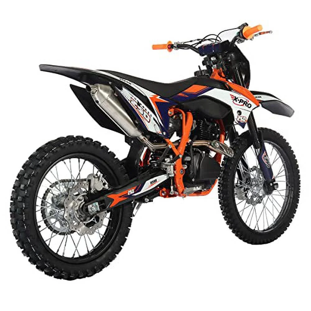X-Pro Brand New Titan 250cc Gas Pit Dirt Bike, 5-Speed Manual Transmission, Electric/Kick Start!