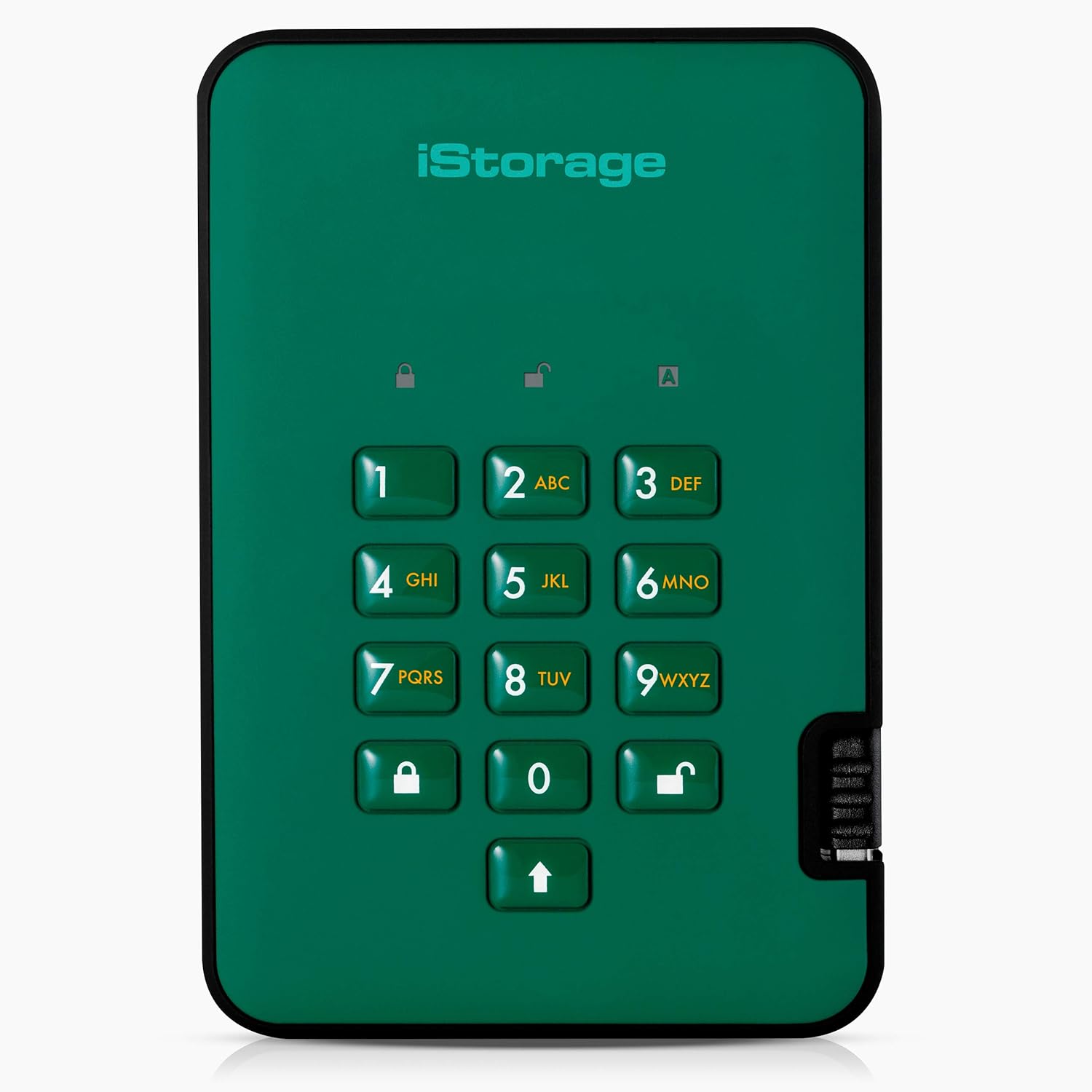 iStorage diskAshur2 HDD 2TB Black - Secure portable hard drive - Password protected, dust and water resistant, portable, military grade hardware encryption USB 3.1 IS-DA2-256-2000-B