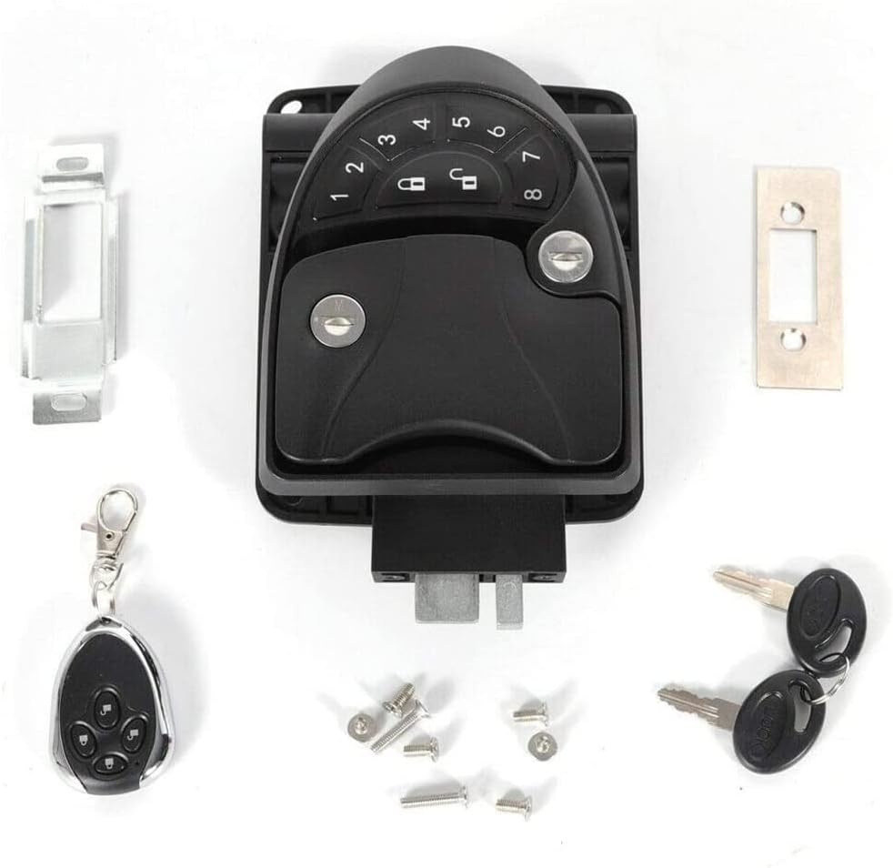 Caravan Lock/Camper Trailer,RV Keyless Entry Door Lock Latch Handle Knob Deadbolt for Trailer Caravan Camper