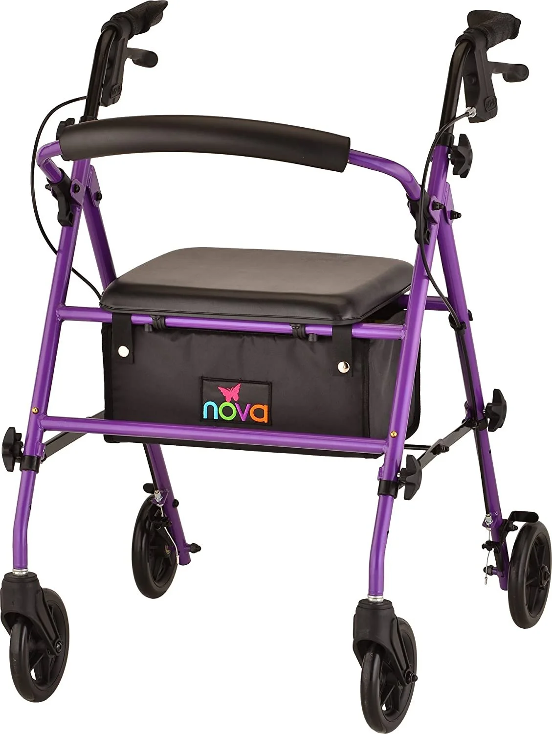 NOVA Journey Steel Rollator Walker, Purple - Curated Treasures Market