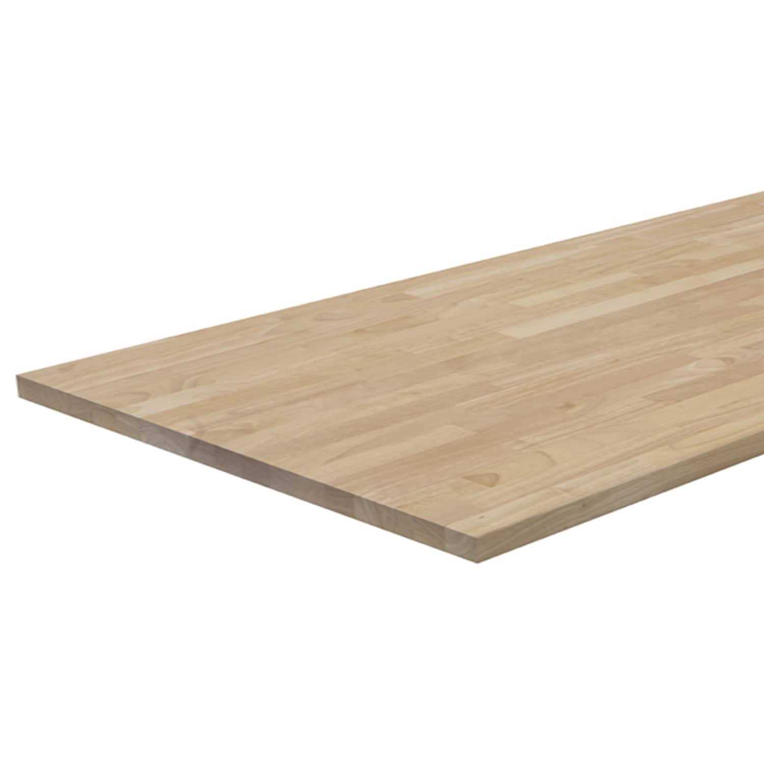 allen + roth 120-in x 25-in x 1.5-in Natural Straight Hevea Butcher Block Countertop - Shop Hardware Tools Online Store