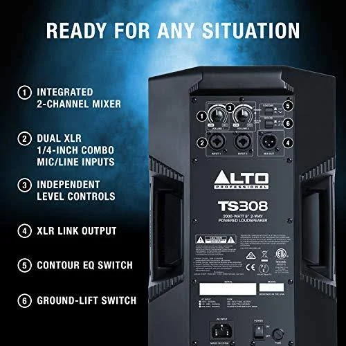 Alto TS308 8x22 2-Way Powered Loudspeaker
