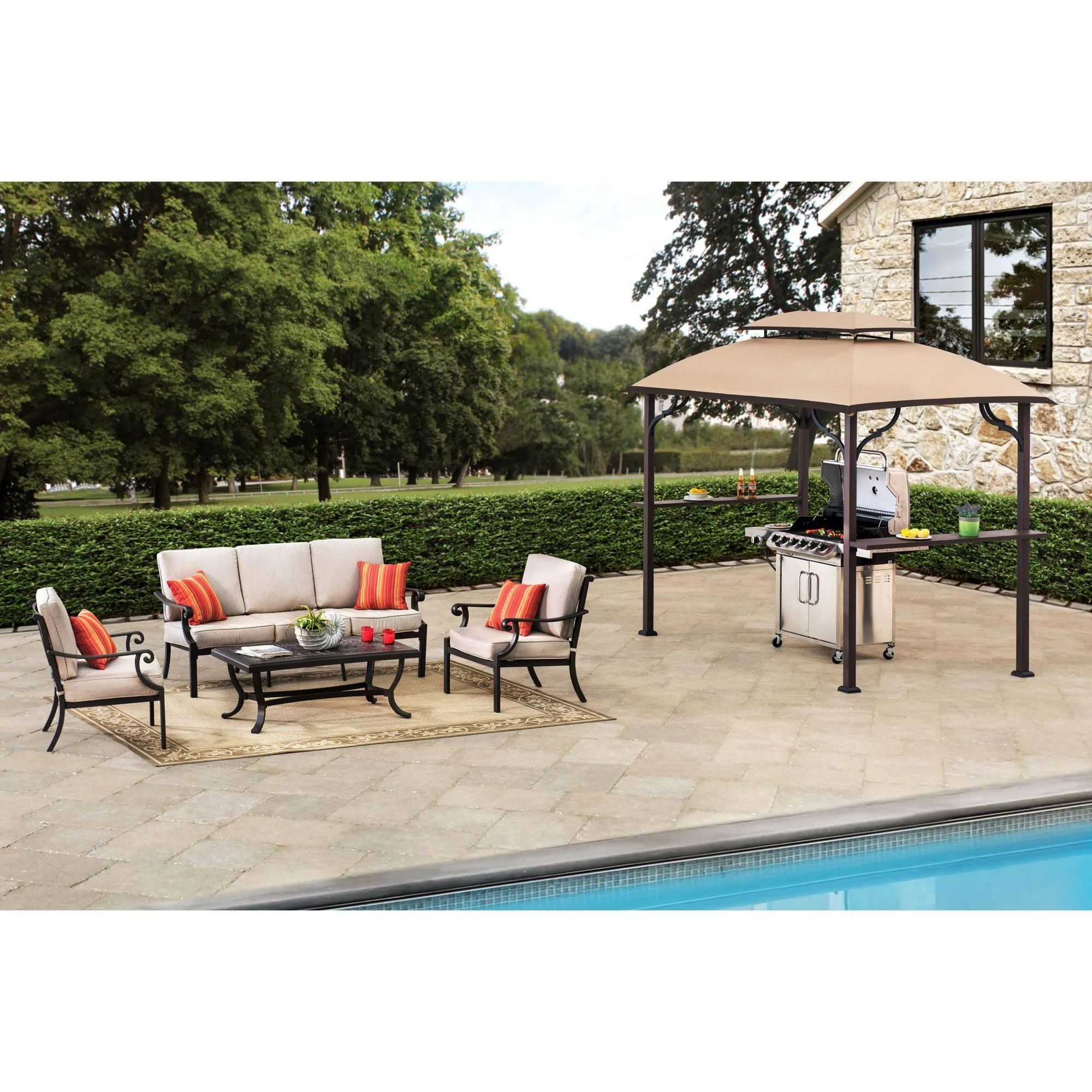 Sunjoy 8& x 5& Greenvail Grill Gazebo