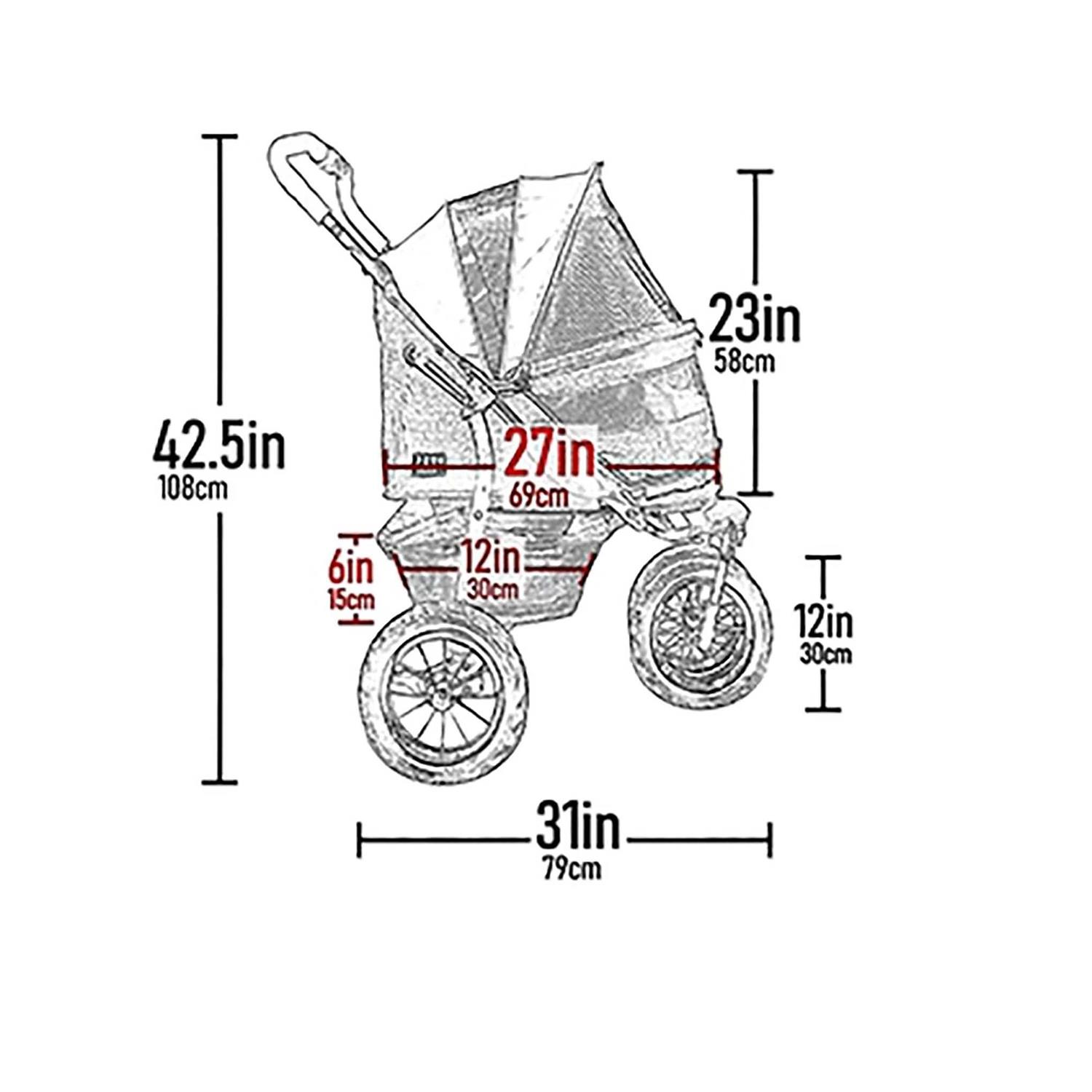 Pet Gear Double No-Zip Pet Stroller - Pet Supplies online store
