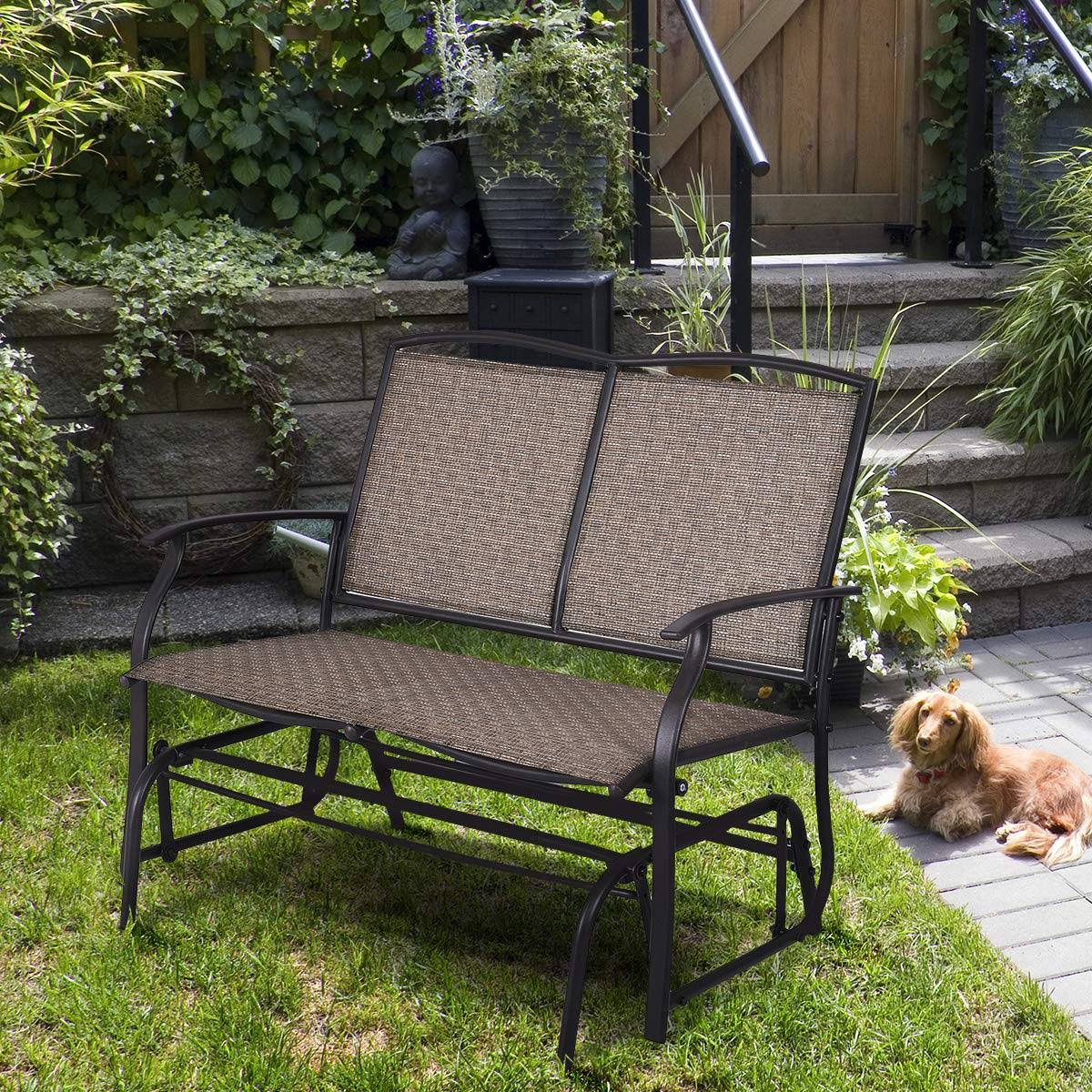 Giantex OP3100-New Patio Glider Bench, Brown