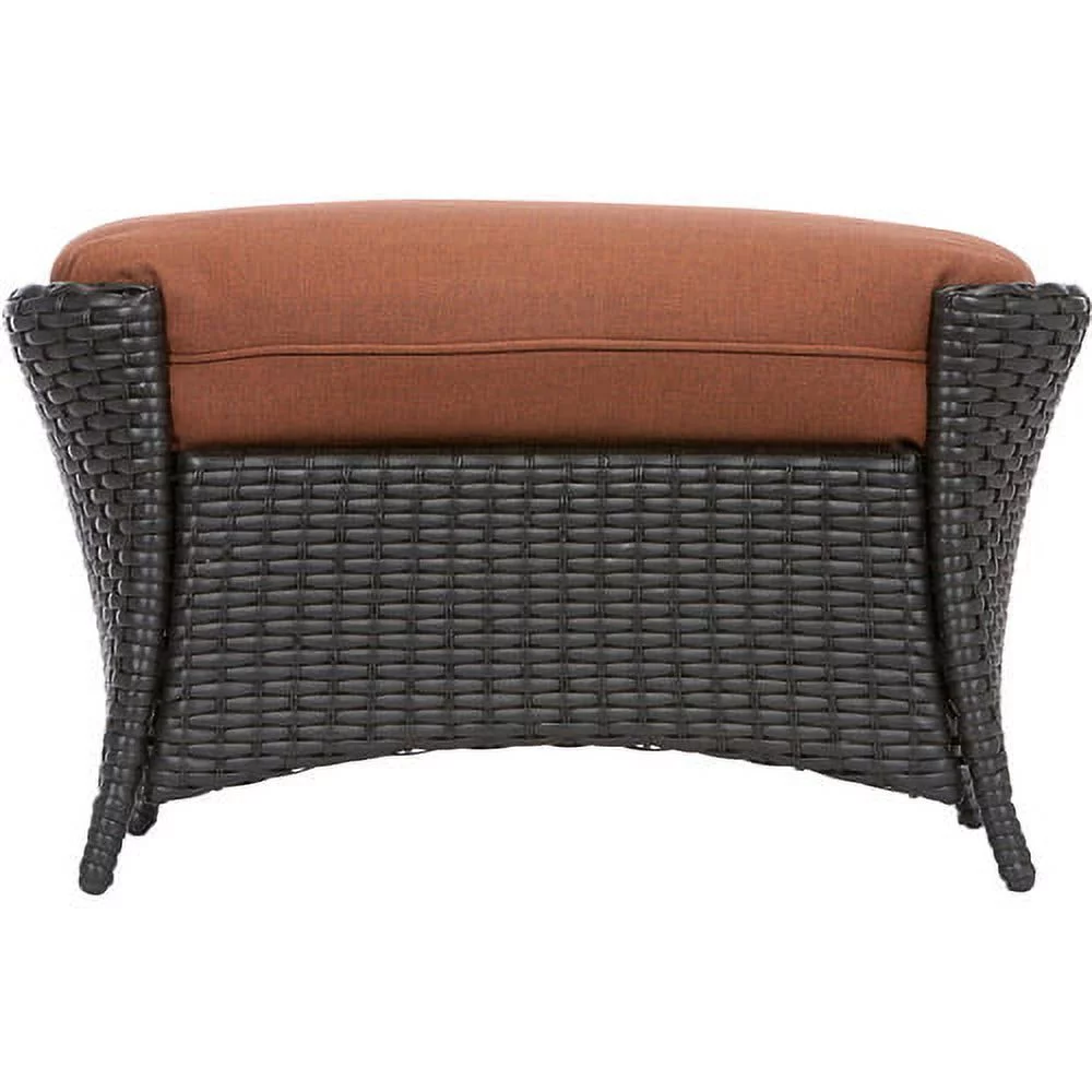 Hanover Strathmere Allure 2-Piece Wicker and Steel Outdoor Patio Set, Rust