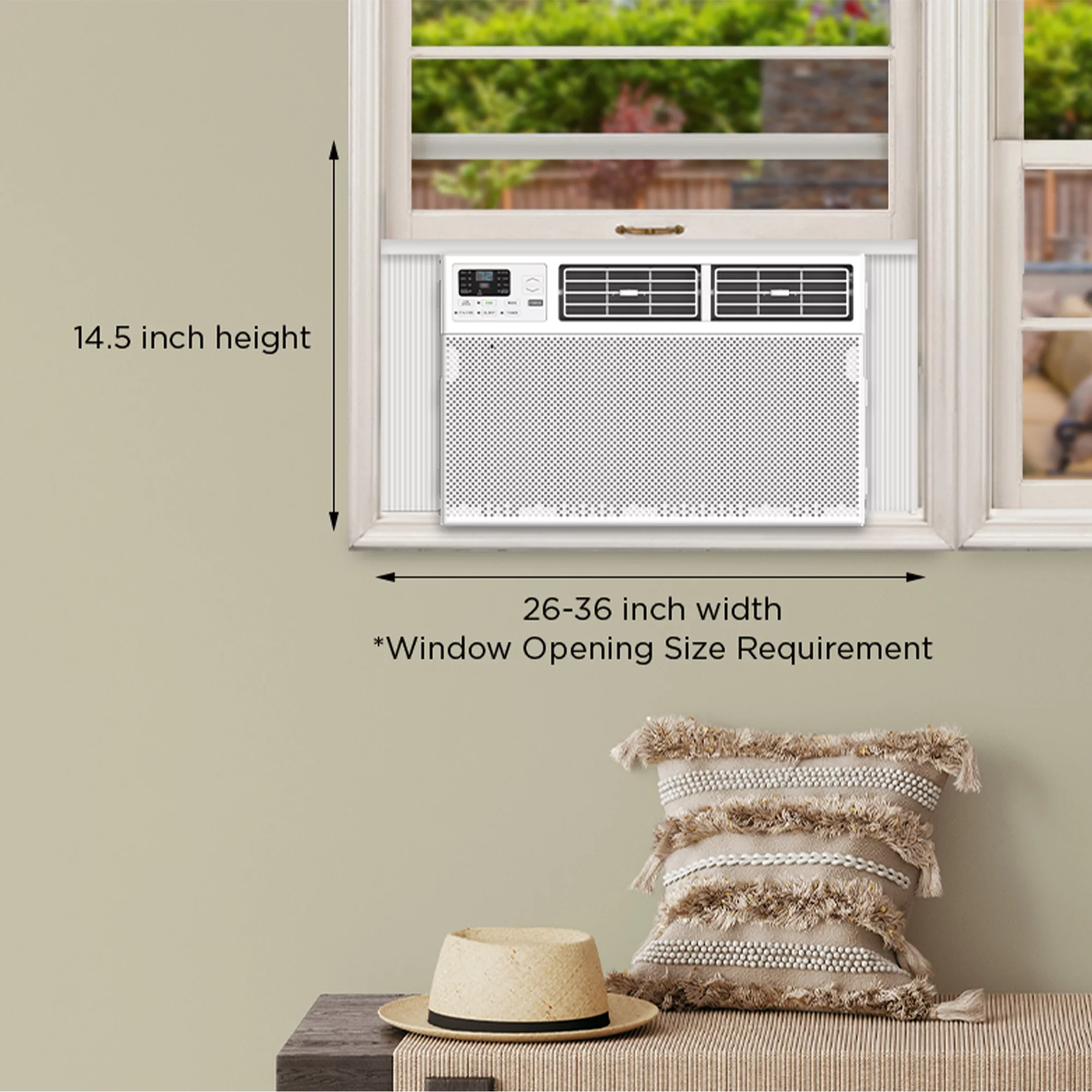TCL 10,000 BTU Smart Window Air Conditioner, White, W10W9E2-3
