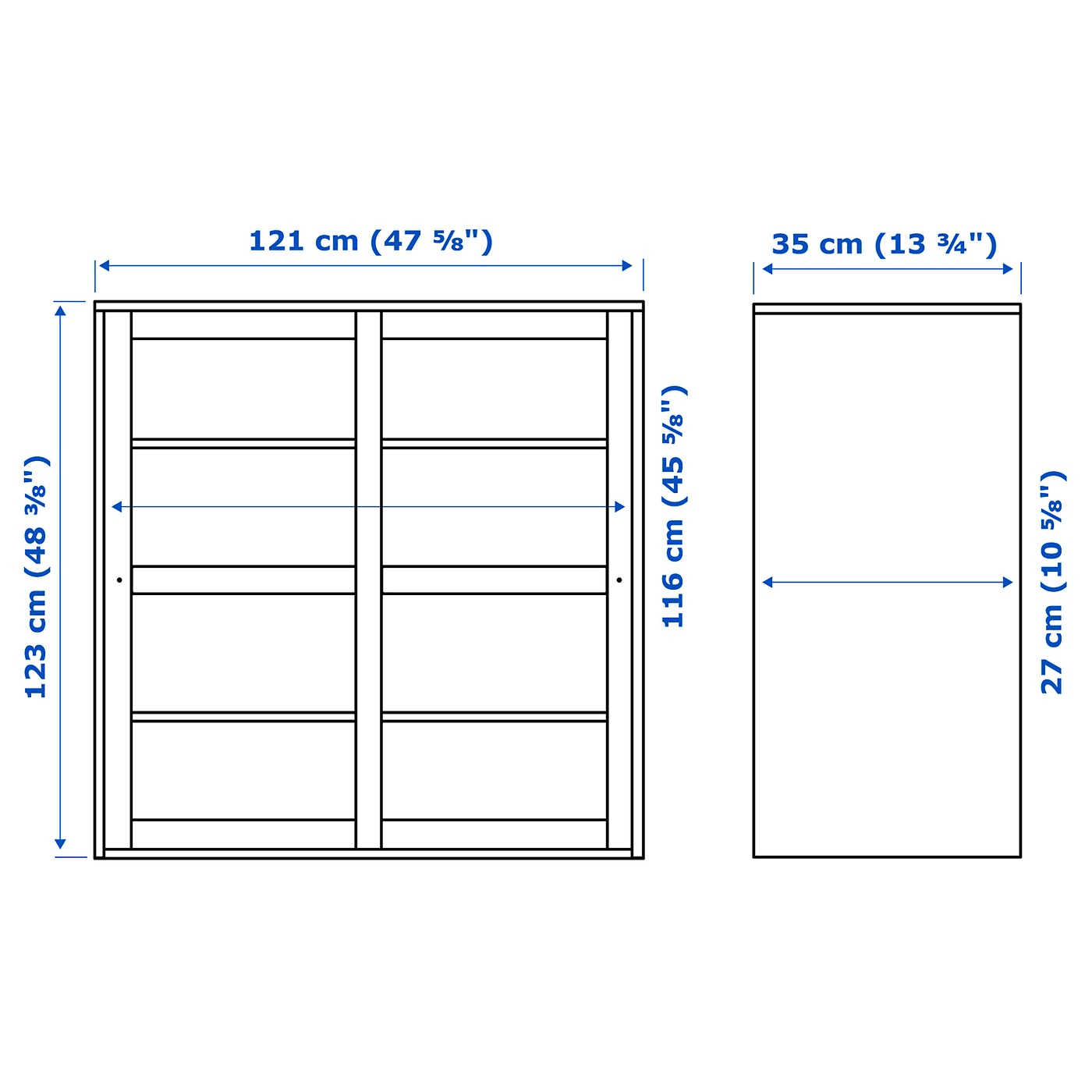 IKEA - HAVSTA Glass-Door Cabinet, White, 47 5/8x13 3/4x48 3/8