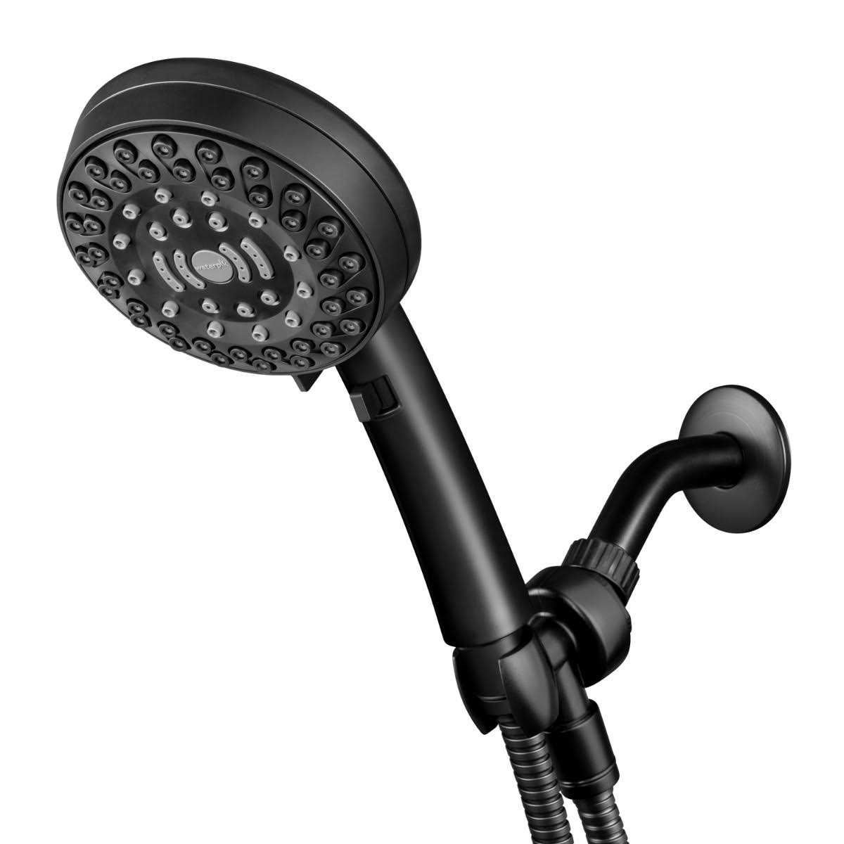 Waterpik ZZR-765M5E 6-Spray Patterns with 1.8 GPM 4.75 in. Single Wall Mount Adjustable Handheld Shower Head in Matte Black - Shop Hardware Tools Online Store