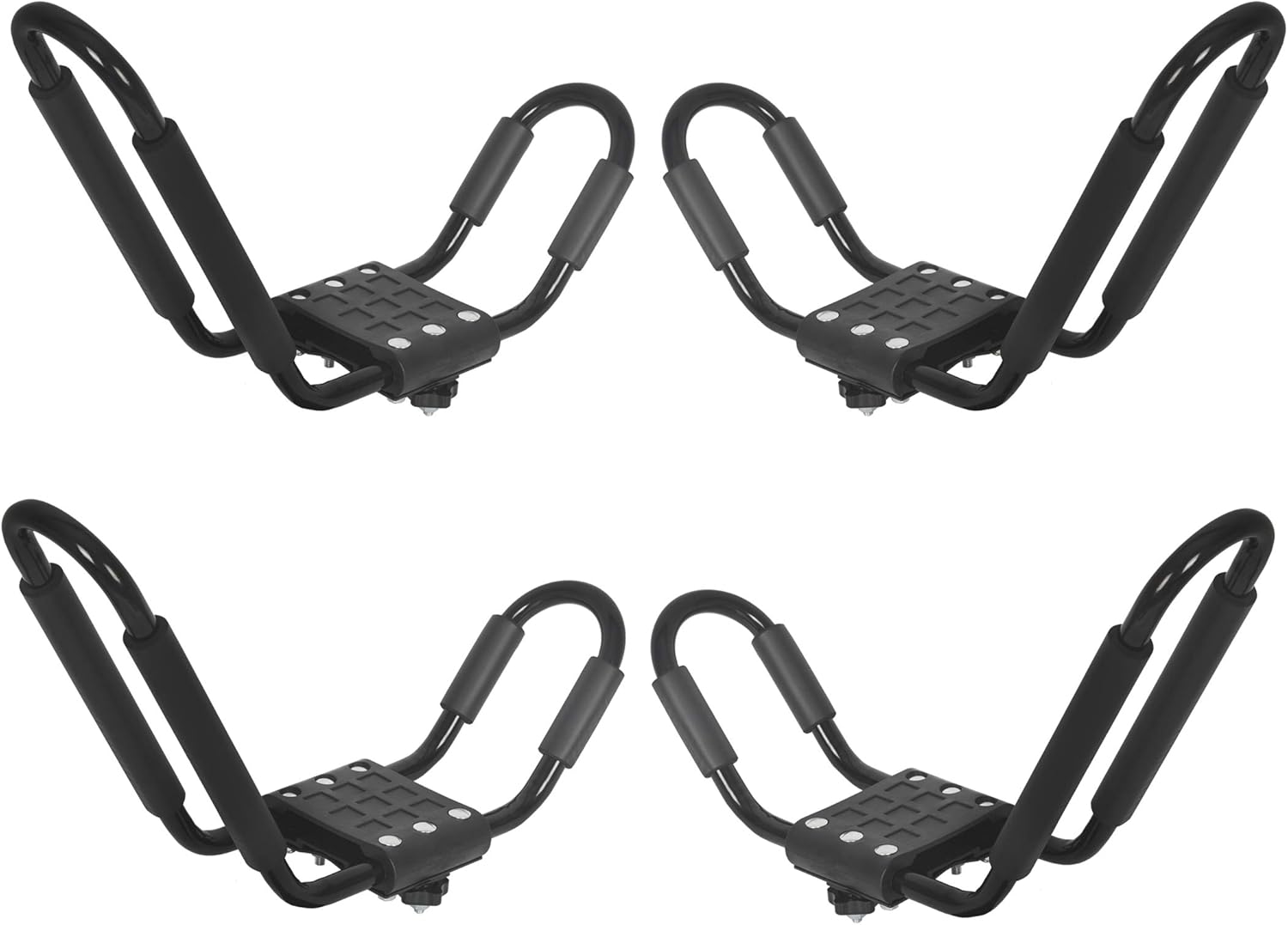 HECASA Universal Kayak Roof Rack J-Bar Rack Carrier Holder Canoe Boat Rack Surf Ski Roof Rack Top Mount Car SUV Truck Crossbar 2 Pairs Pack of 2